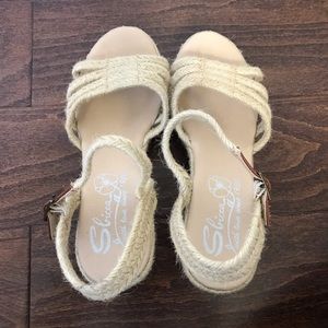 Sbicca Blessing Wedge Sandals, Natural, Size 8